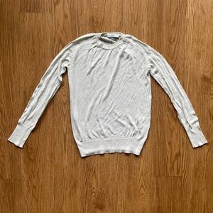 EQUIPMENT 100% Silk White Lightweight Longsleeve Shirt | Size XS / TP
